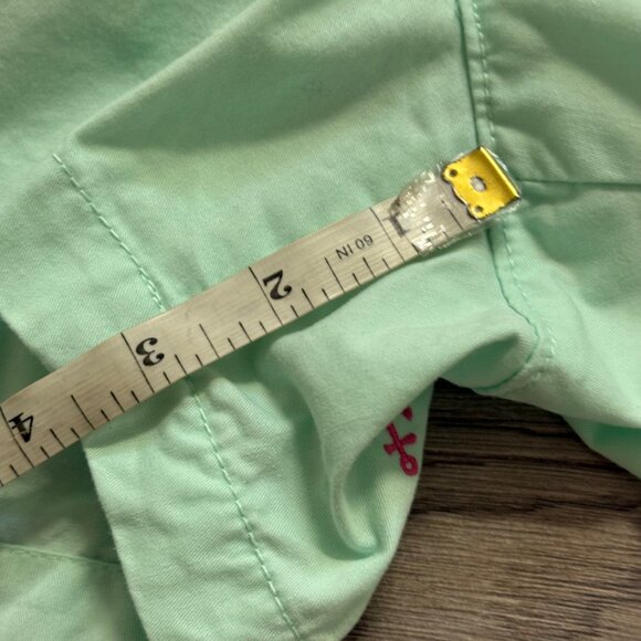 Old Navy Nautical Embroidered Shorts Mint Green Pink Anchor Womens Size 6 Cotton - Picture 8 of 11
